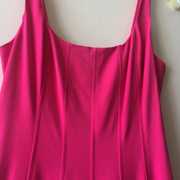 Brand New Banana Republic Princess Seam, Barbie Pink Midi Dress, Sz 4, Last One - Picture 3 of 8